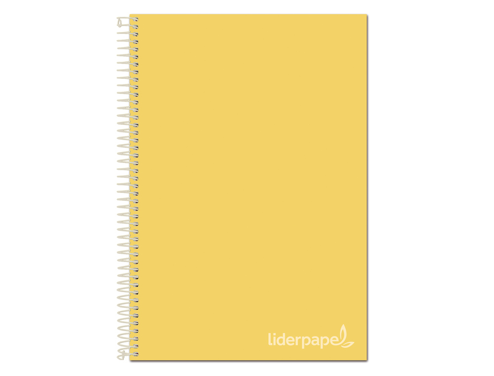 Caderno espiral liderpapel din a4 jolly capa forrada 140 f 75 gr quadricula 5mm 5 bandas de cores 4 furos cor amarelo ( Imagem 5 de 15 ) - Preview