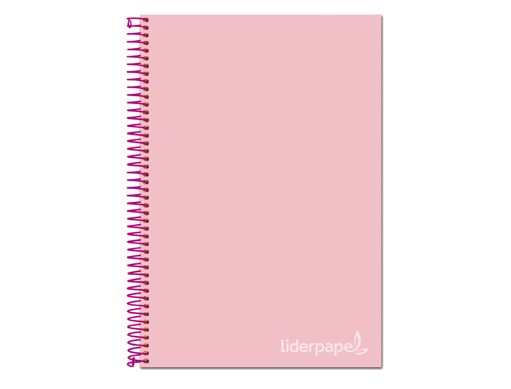 Caderno espiral liderpapel din a4 jolly capa forrada 140 f 75 gr quadricula 5mm 5 bandas de cores 4 furos cor rosa ( Imagem 5 de 15 ) - Preview
