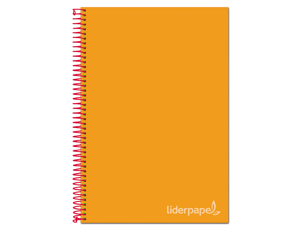 Caderno espiral liderpapel din a4 jolly capa forrada 140 f 75 gr quadricula 5mm 5 bandas de cores 4 furos cor laranja ( Imagem 5 de 15 ) - Preview