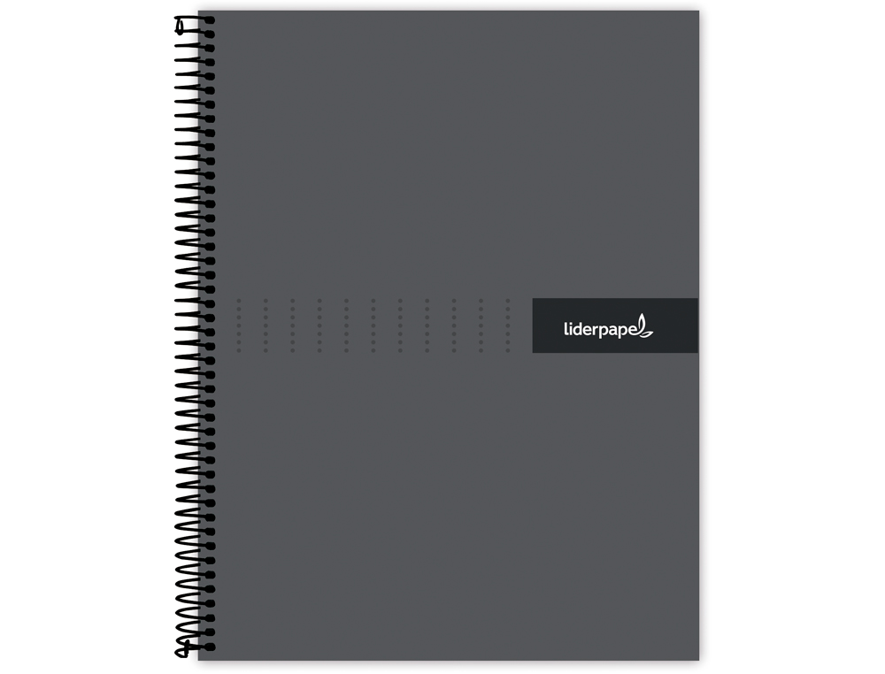 Caderno espiral liderpapel din a5 crafty capa forrada 120 f 90 gr quadricula 5mm 5 bandas de cores 6 furos cor preto ( Imagem 4 de 16 ) - Preview