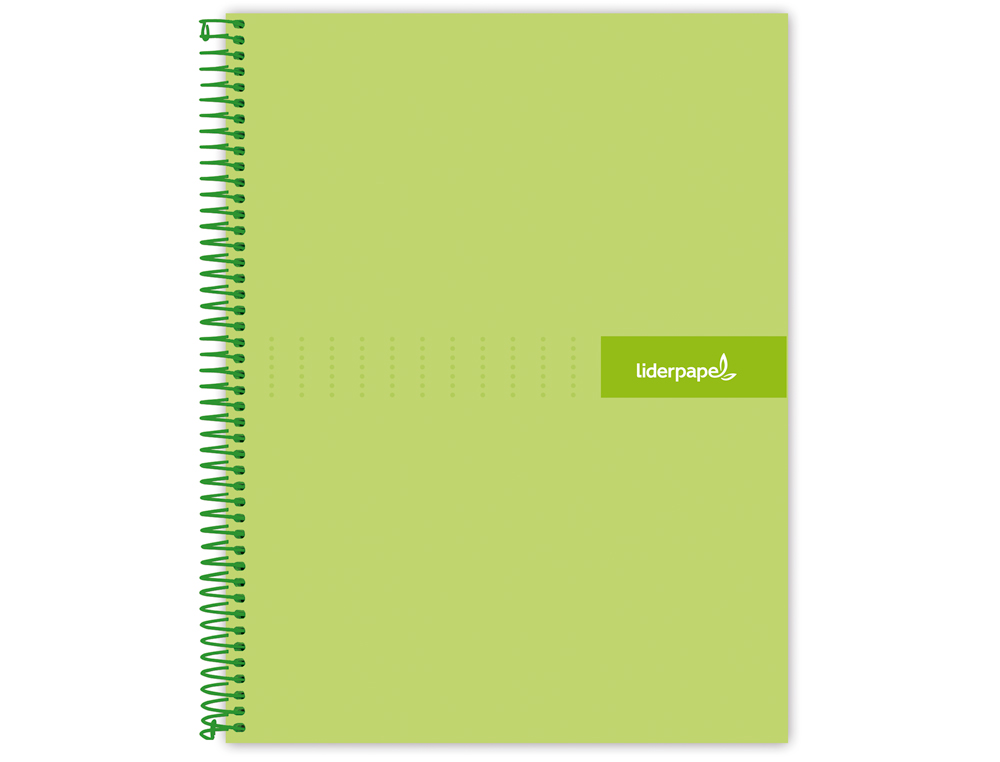 Caderno espiral liderpapel din a5 crafty capa forrada 120 f 90 gr quadricula 5mm 5 bandas de cores 6 furos cor verde ( Imagem 5 de 16 ) - Preview