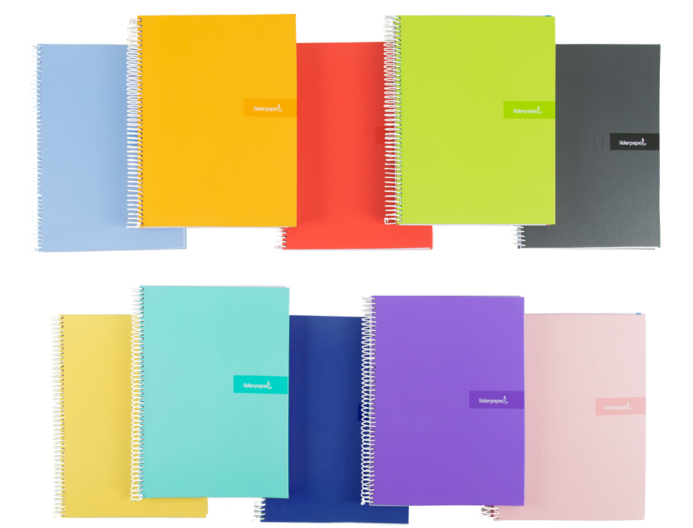 Caderno espiral liderpapel din a5 crafty capa forrada 80 f 90 gr pautado com margem cores sortidas ( Imagem 5 de 17 ) - Preview