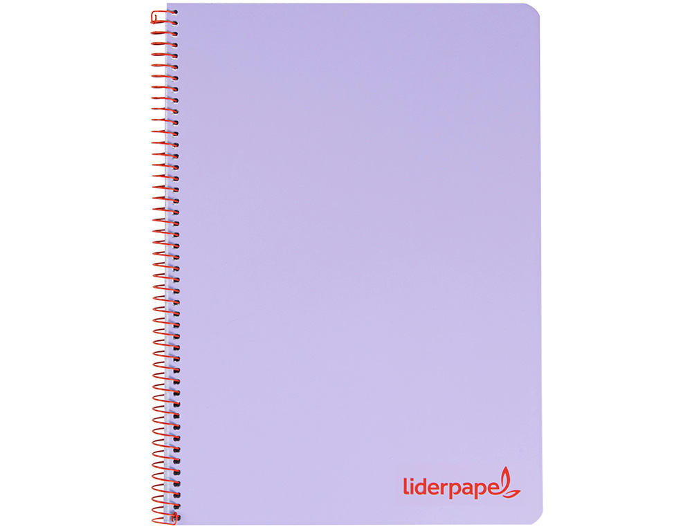 Caderno espiral liderpapel din a5 wonder capa plastico 120 f 90 gr quadricula 5mm 5 bandas de cores 6 furos violeta ( Imagem 5 de 16 ) - Preview