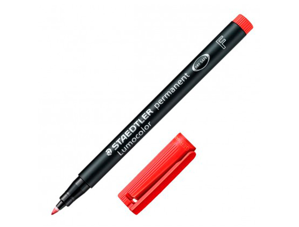 Marcador Staedtler Lumocolor Permanente 318 Vermelho F (10 unidades) ( Imagem 3 de 9 ) - Preview