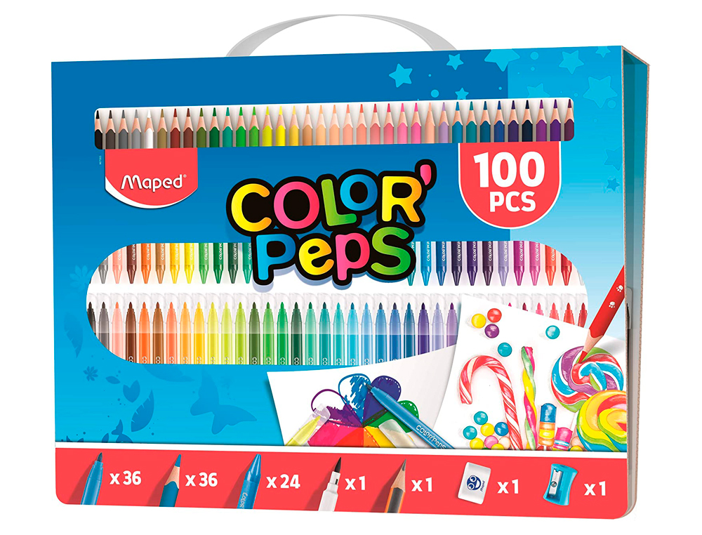Estojo De Pintura Maped Color Peps Kit 100 Peças Sortidas ( Imagem 2 de 3 ) - Preview