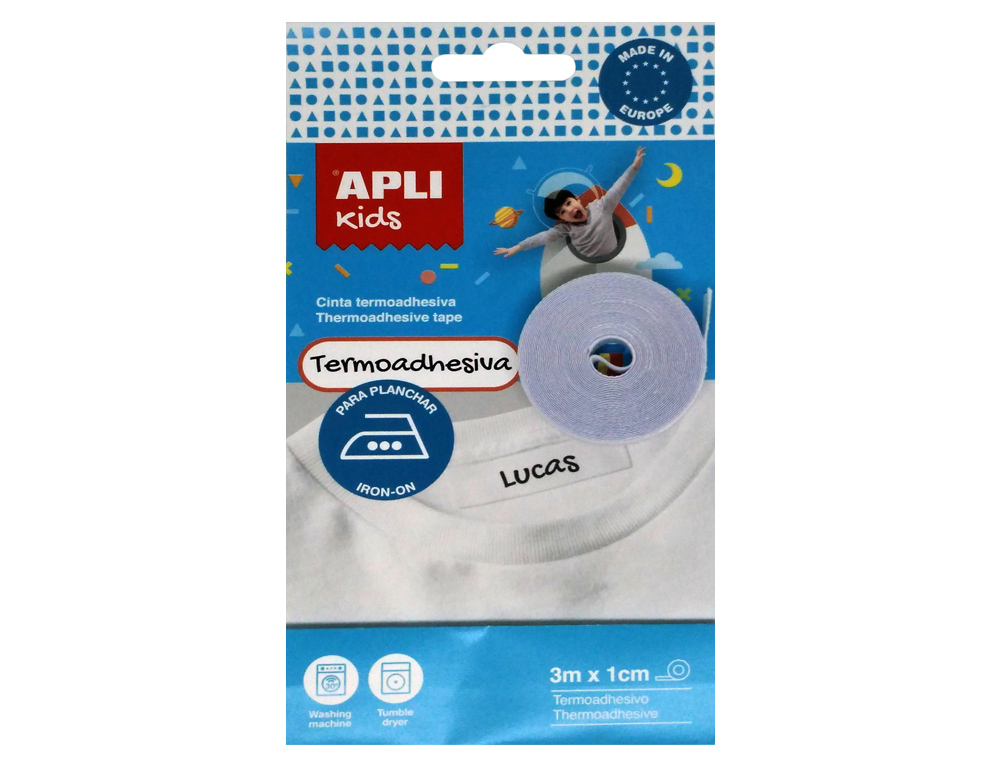 Fita termo adesiva apli kids blister de 1 rolo de 3m x 1cm ( Imagem 2 de 2 ) - Preview
