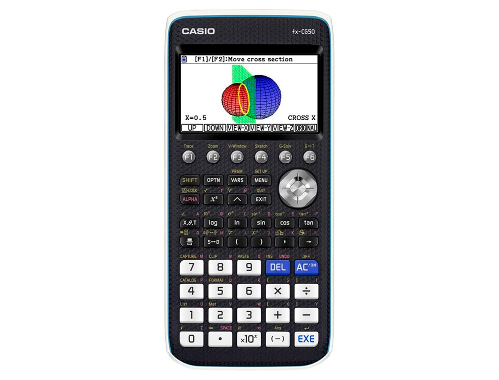 Calculadora Casio FX-CG50 Gráfica 8 Linhas 21 Carateres Visor Cor 3D Memória 16 MB Conexão USB com Capa Preta ( Imagem 2 de 5 ) - Preview