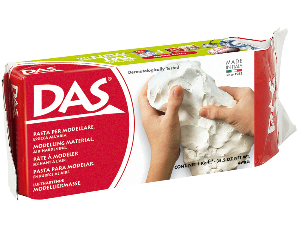 DAS - PASTA DE MODELAR 1kg BRANCO - 387500 ( Imagem 4 de 4 ) - Preview