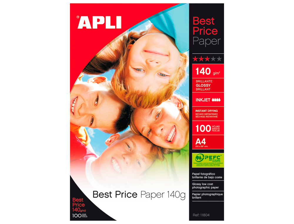 Papel fotografico apli glossy din a4 pack de 100 folhas 140 gr ( Imagem 2 de 6 ) - Preview