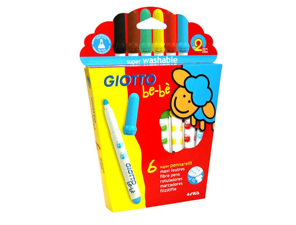 Marcador giotto bebe caixa de 6 cores ( Imagem 3 de 3 ) - Preview
