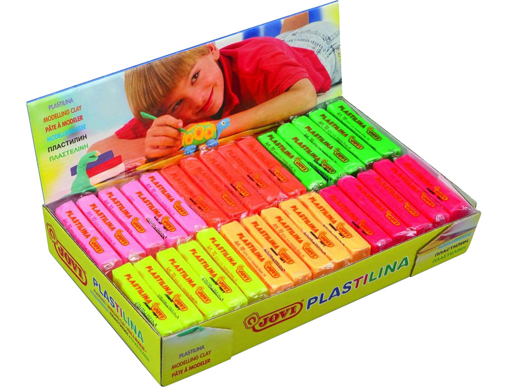 Plasticina jovi 70 50 gr caixa 30 cores fluorescentes sortidas ( Imagem 2 de 9 ) - Preview