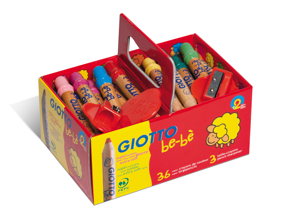 Lapis de cores giotto bebe 36 unidades + 3 apara lapis ( Imagem 2 de 5 ) - Preview