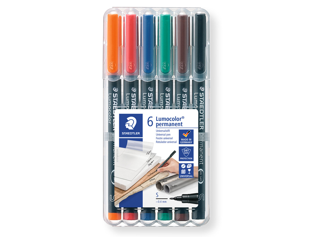 Marcador staedtler lumocolor retroprojecao 317-5 ponta 0,8-1 mm verde estojo 6 unidades ( Imagem 2 de 2 ) - Preview