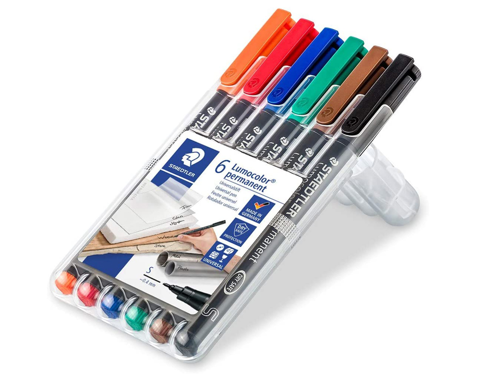 Marcador staedtler lumocolor retroprojecao 318-5 ponta 0,6mm verde estojo 6 unidades ( Imagem 2 de 2 ) - Preview