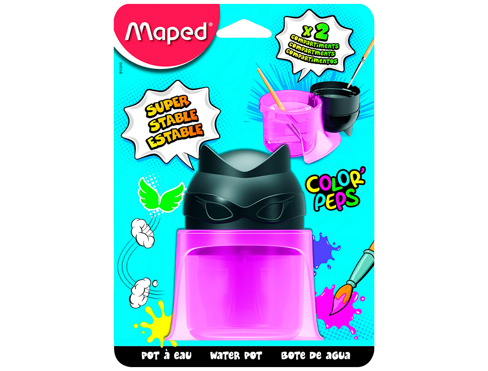 Lava Pincéis Maped Color Peps 2 Compartimentos Superheroes ( Imagem 2 de 2 ) - Preview