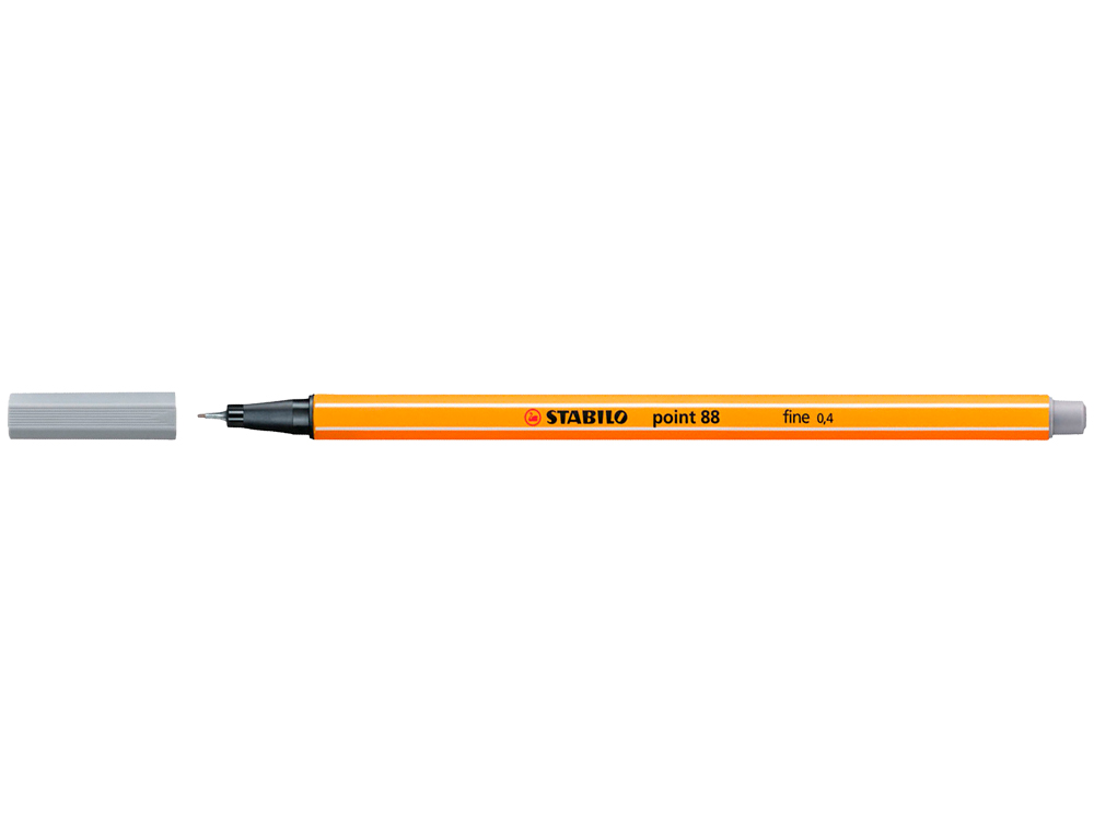 Marcador stabilo ponta de fibra point 88 cinza azulado claro 0,4 mm (10 unidades) ( Imagem 4 de 6 ) - Preview