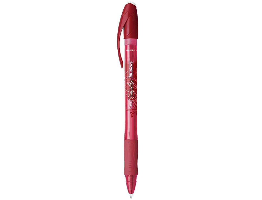 Esferográfica Bic Gelocity Illusion Apagável Vermelho Ponta De 0,7 mm ( Imagem 2 de 2 ) - Preview