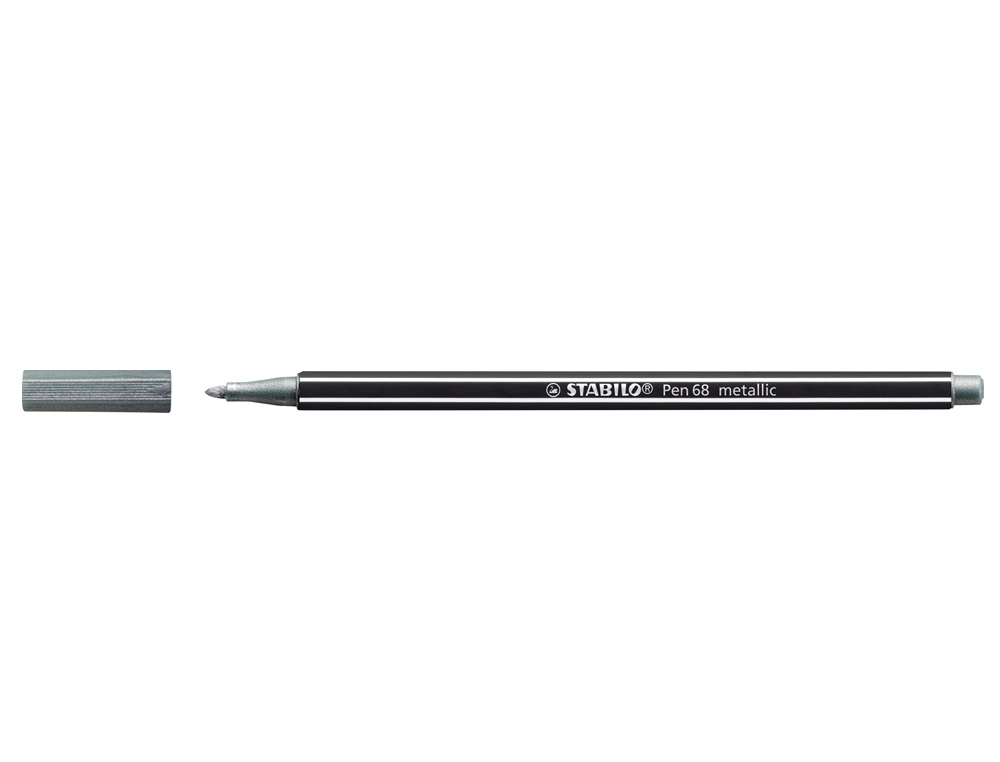 Marcador stabilo aguarelavel pen 68 metalico prata 1 mm ( Imagem 4 de 8 ) - Preview
