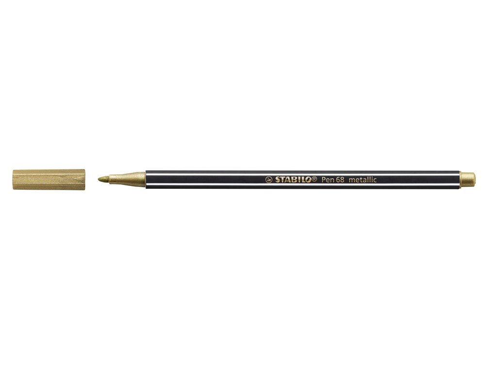 Marcador stabilo aguarelavel pen 68 metalico ouro 1 mm ( Imagem 4 de 8 ) - Preview