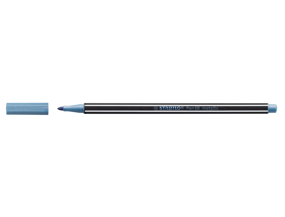 Marcador stabilo aguarelavel pen 68 metalico azul 1 mm ( Imagem 4 de 8 ) - Preview