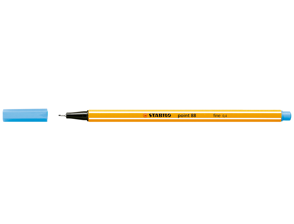 Marcador stabilo ponta de fibra point 88 azul celeste 0,4 mm ( Imagem 4 de 9 ) - Preview