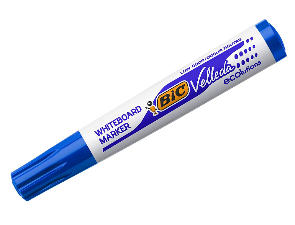 Marcador bic velleda para quadro branco cor azul ponta redonda 1,3 mm (12 unidades) ( Imagem 4 de 9 ) - Preview