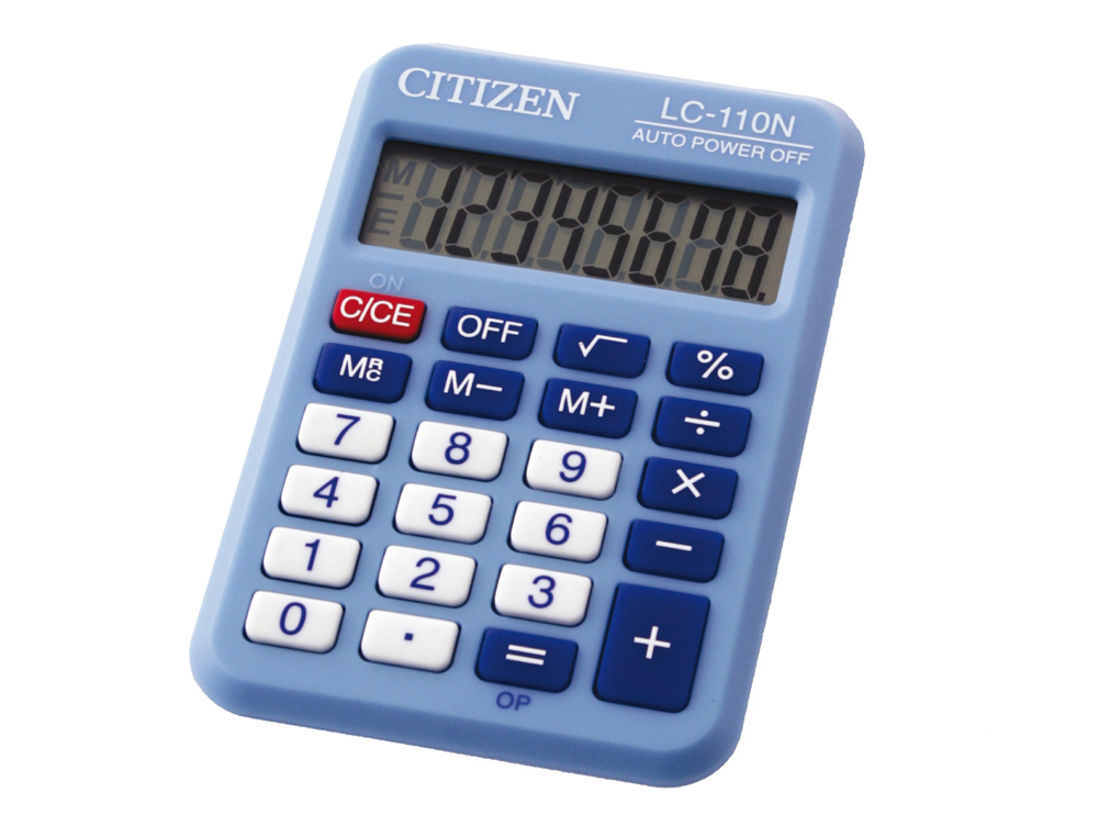 Calculadora Citizen De Bolso lc-110 Azul de 8 Dígitos ( Imagem 2 de 2 ) - Preview