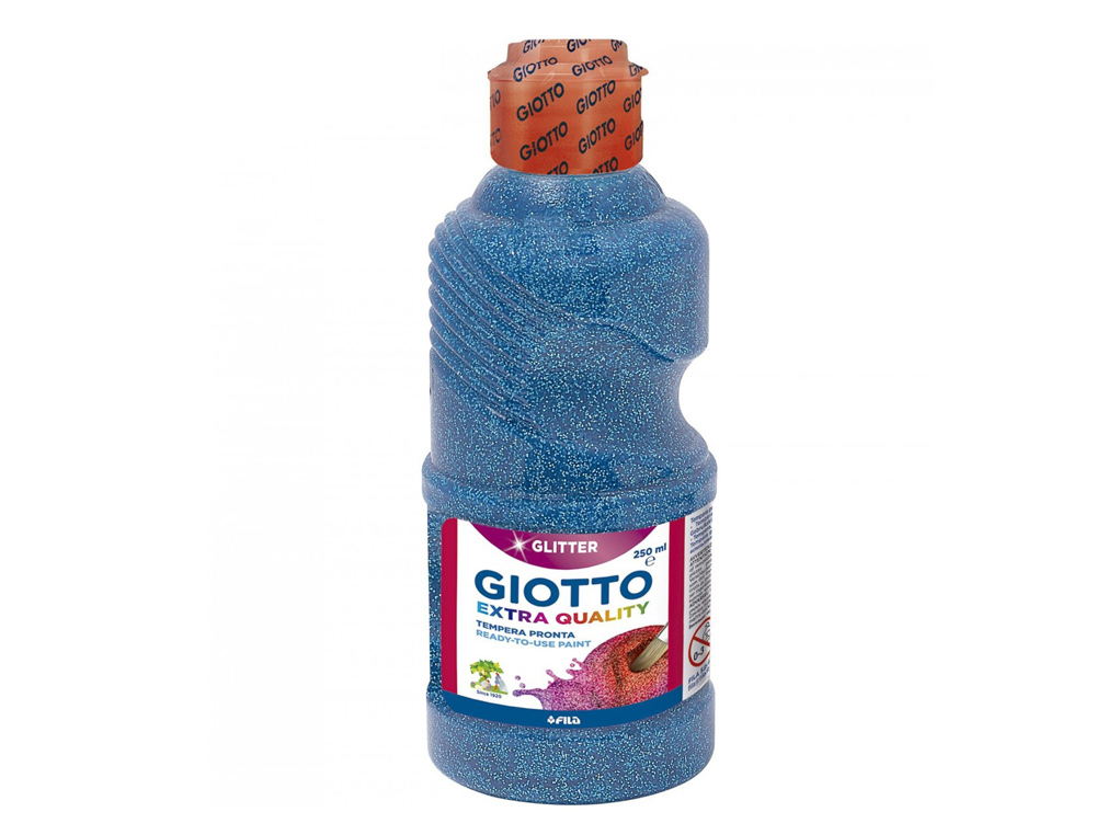 Guache escolar purpurina glitter giotto 250 ml azul ( Imagem 2 de 2 ) - Preview