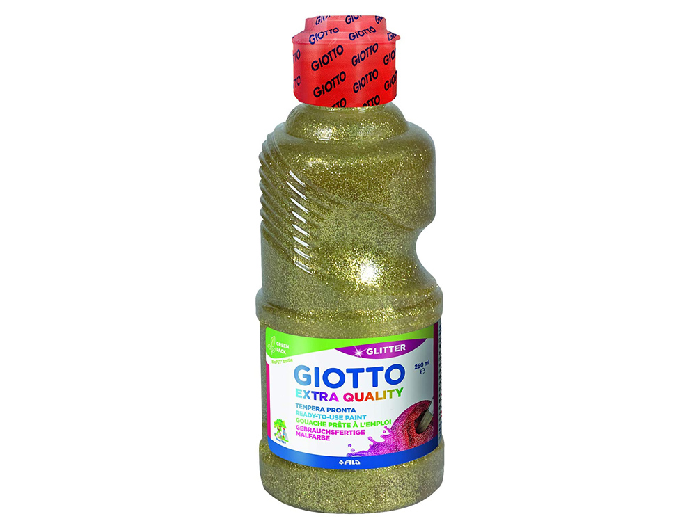 Guache escolar purpurina glitter giotto 250 ml ouro ( Imagem 2 de 2 ) - Preview