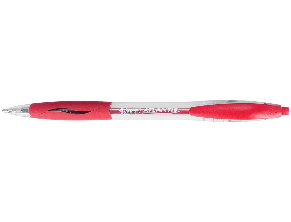 Esferográfica Bic Atlantis Vermelho Retratil Tinta Óleo Ponta de 1 mm ( Imagem 2 de 2 ) - Preview
