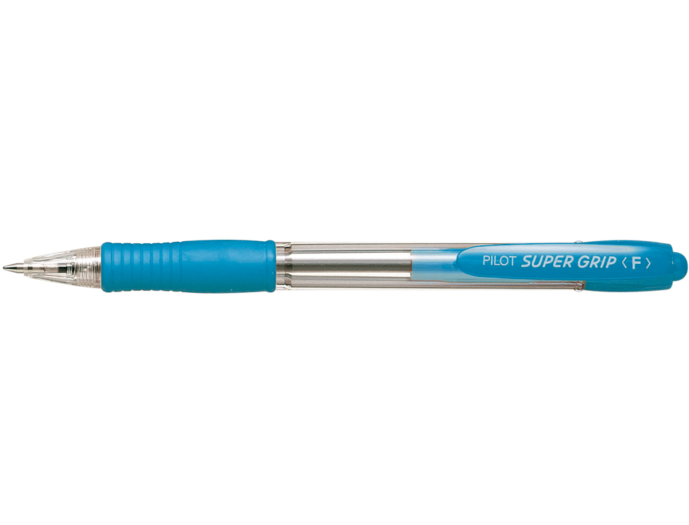 Esferográfica Pilot Super Grip - Celeste - Retrátil - Com Grip- Tinta Base De Óleo ( Imagem 2 de 2 ) - Preview