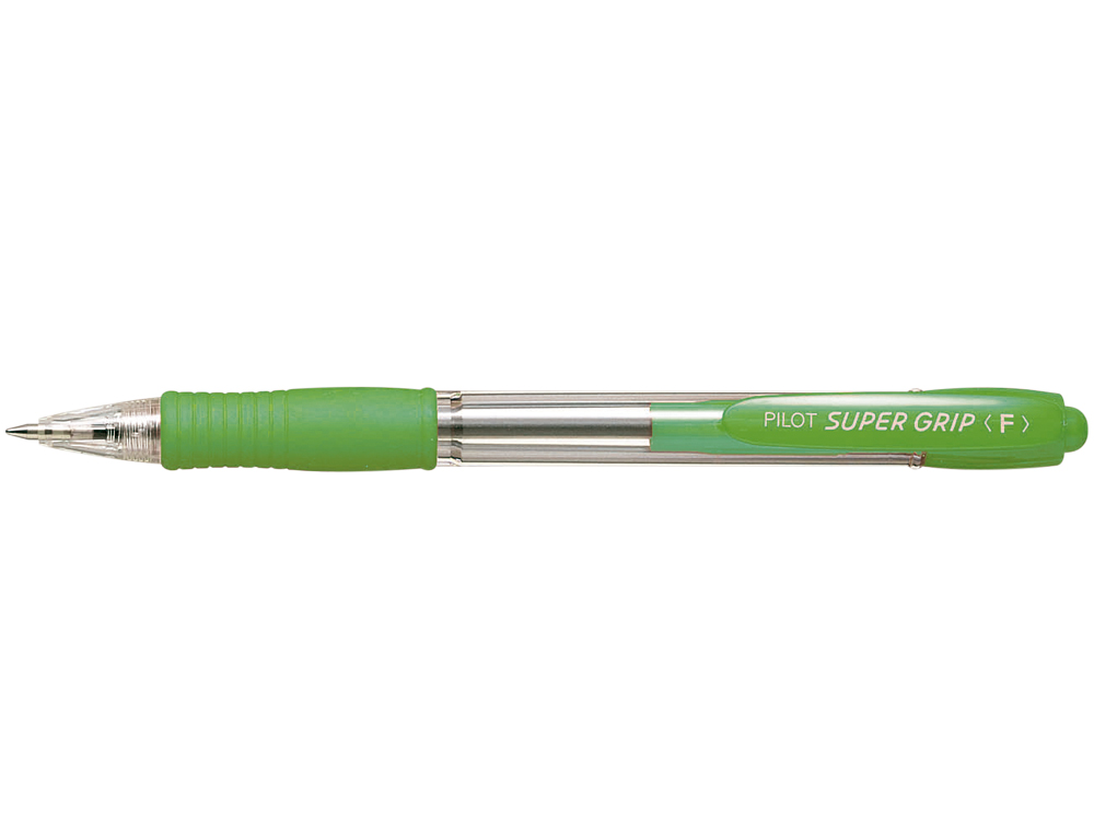 Esferográfica Pilot Super Grip - Verde Claro - Retrátil - Com Grip- Tinta Base De Óleo ( Imagem 2 de 2 ) - Preview