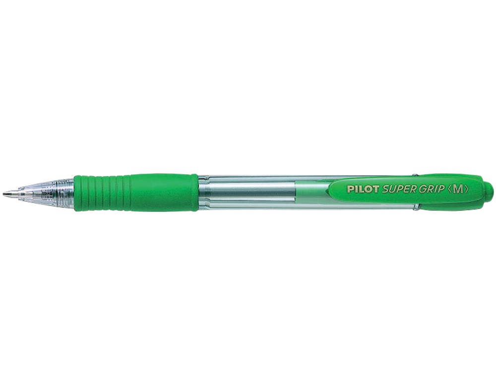 Esferográfica Pilot Super Grip Verde - Retrátil - Com Grip-Tinta Base De Óleo ( Imagem 2 de 2 ) - Preview