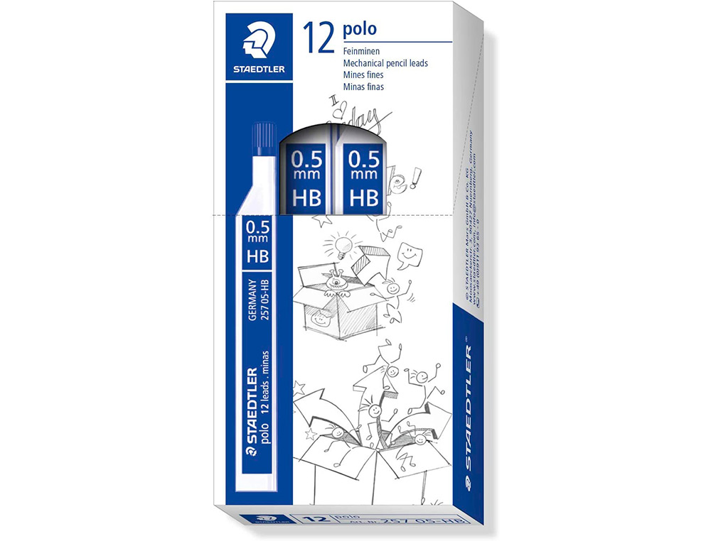 Minas staedtler grafite 0,5 mm hb tubo com 12 minas ( Imagem 2 de 4 ) - Preview