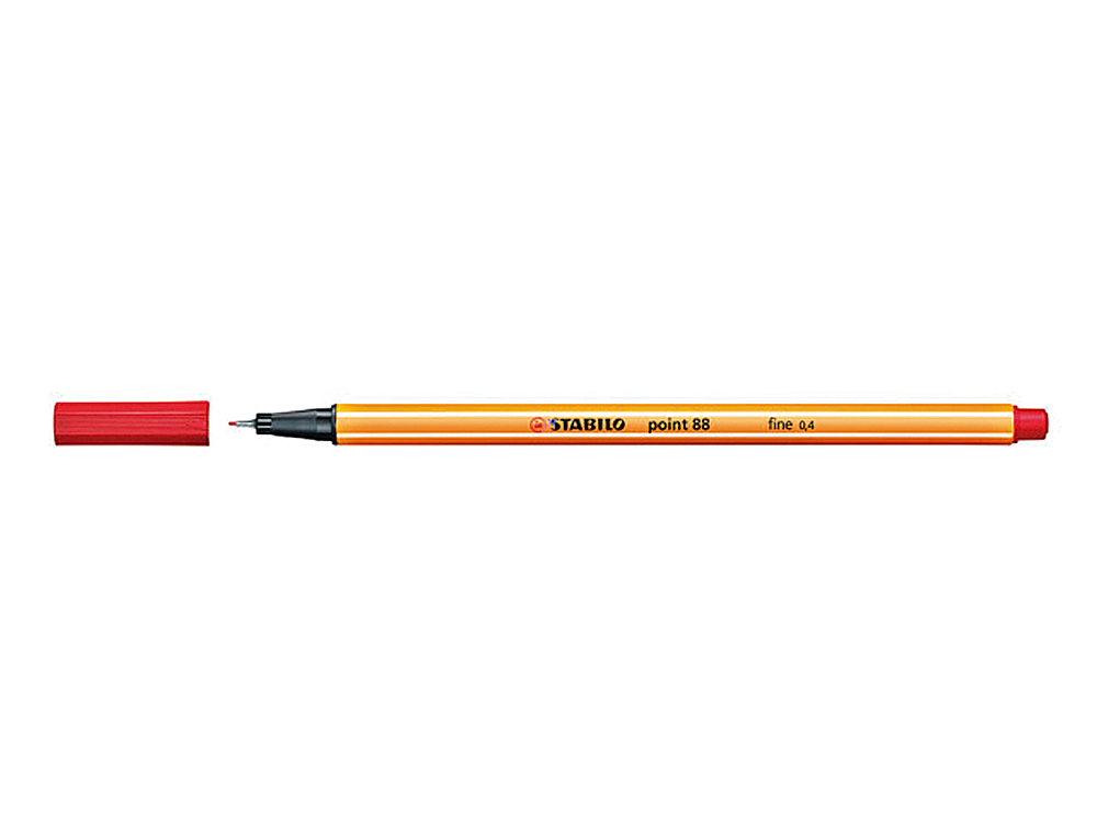 Marcador ponta de fibra Stabilo. Cor vermelho neon ( Imagem 4 de 6 ) - Preview