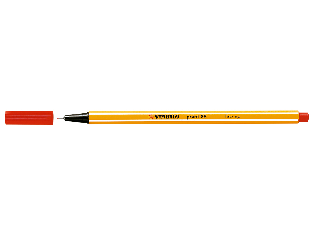 Marcador stabilo ponta de fibra point 88 vermelho 0,4 mm (10 unidades) ( Imagem 4 de 9 ) - Preview