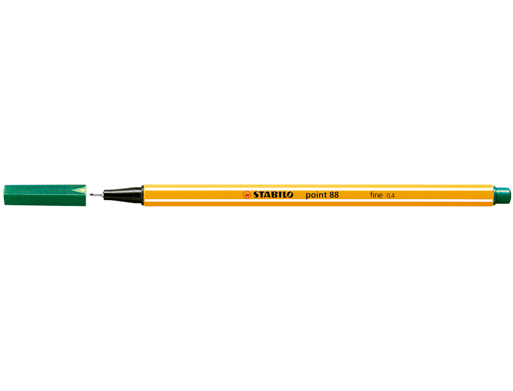 Marcador stabilo ponta de fibra point 88 verde 0,4 mm (10 unidades) ( Imagem 3 de 9 ) - Preview