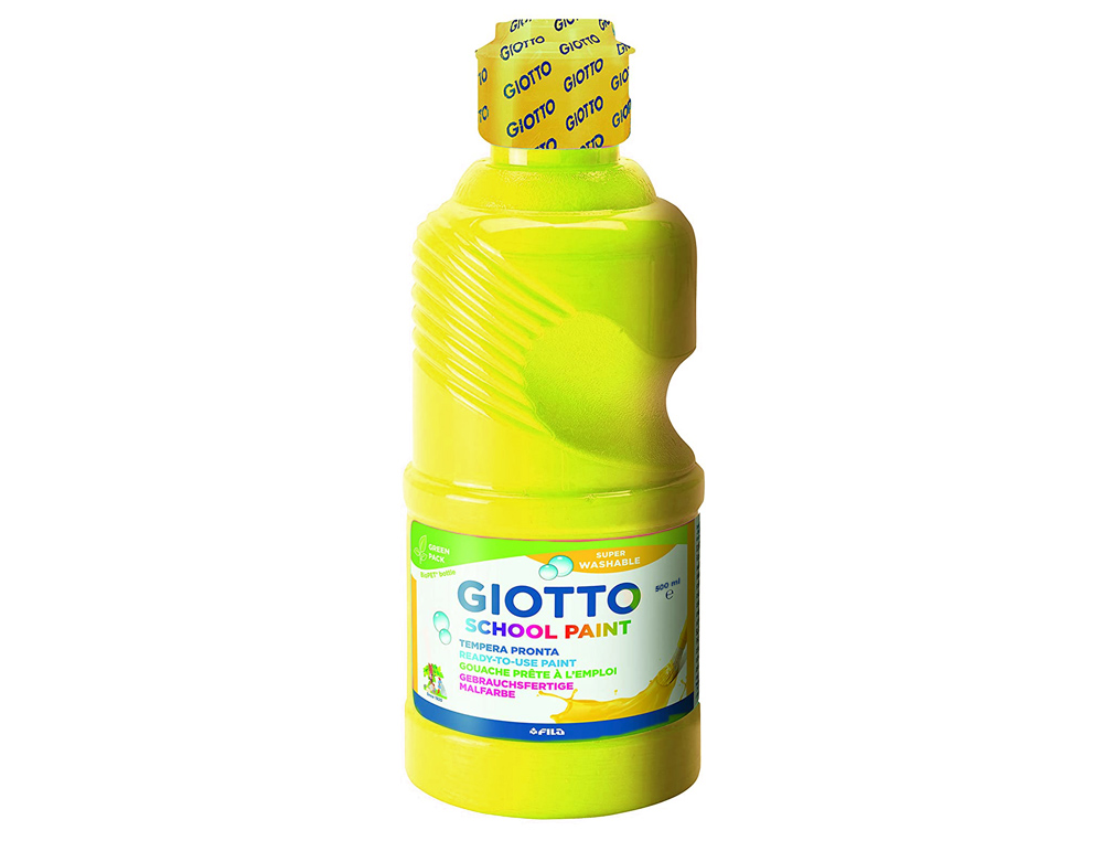 Guache Escolar Lavável, Cor Amarelo - Giotto - 500 ml ( Imagem 2 de 3 ) - Preview
