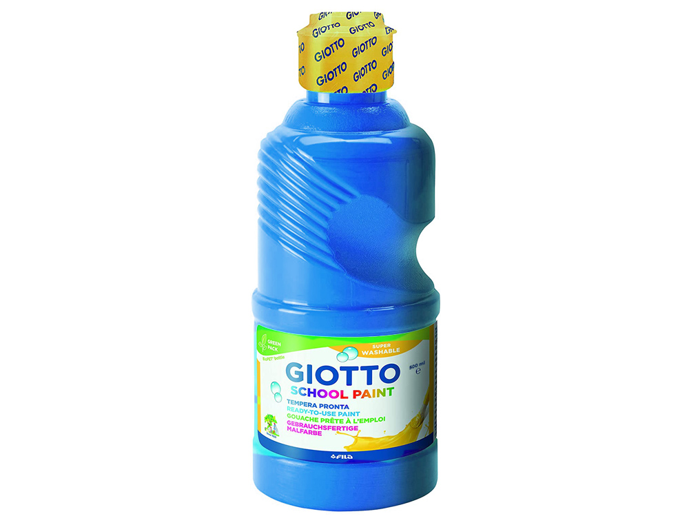 Guache Escolar Lavável, Cor Azul Ciano - Giotto - 500 ml ( Imagem 3 de 4 ) - Preview