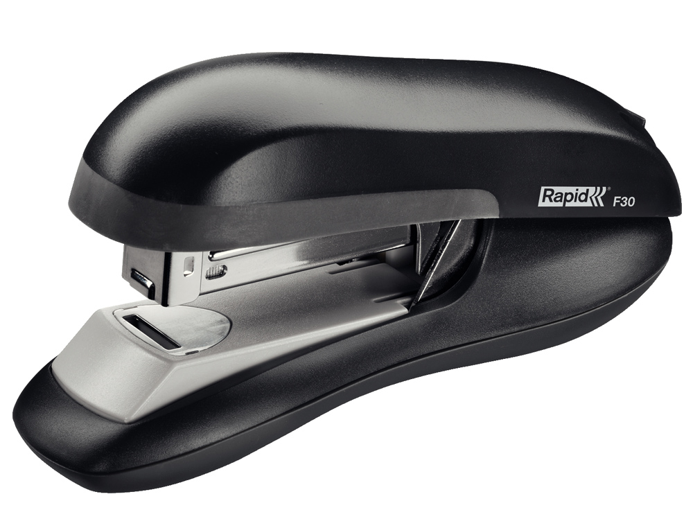 Agrafador rapid f30 plastico abs cor preta capacidade 30 folhas usa agrafes 24/6 e 26/6 ( Imagem 2 de 5 ) - Preview