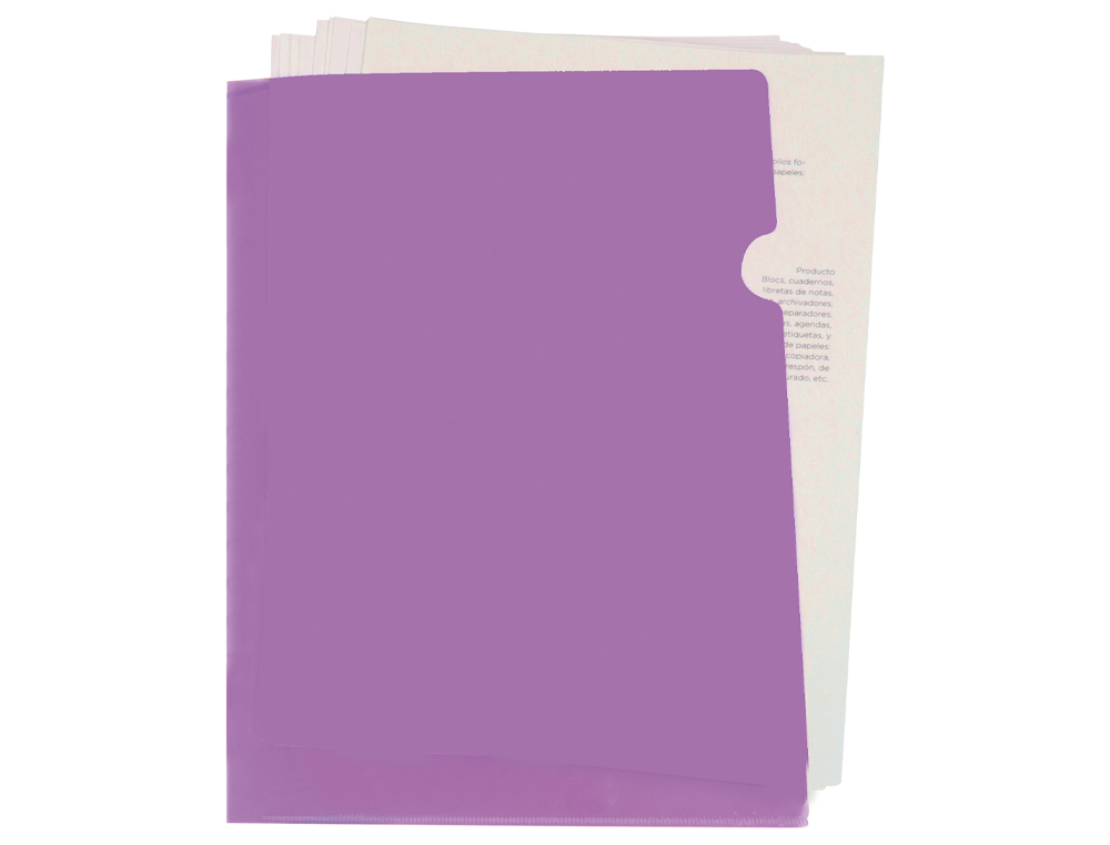 Bolsa dossier liderpapel com separador polipropileno din a4 lavanda opaco 20 folhas (10 unidades) ( Imagem 4 de 8 ) - Preview