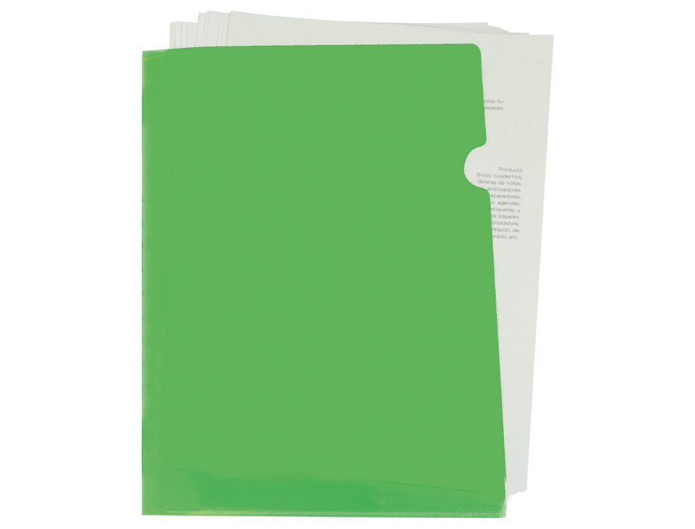 Bolsa dossier liderpapel com separador polipropileno din a4 verde maça opaco 20 folhas (10 unidades) ( Imagem 4 de 8 ) - Preview