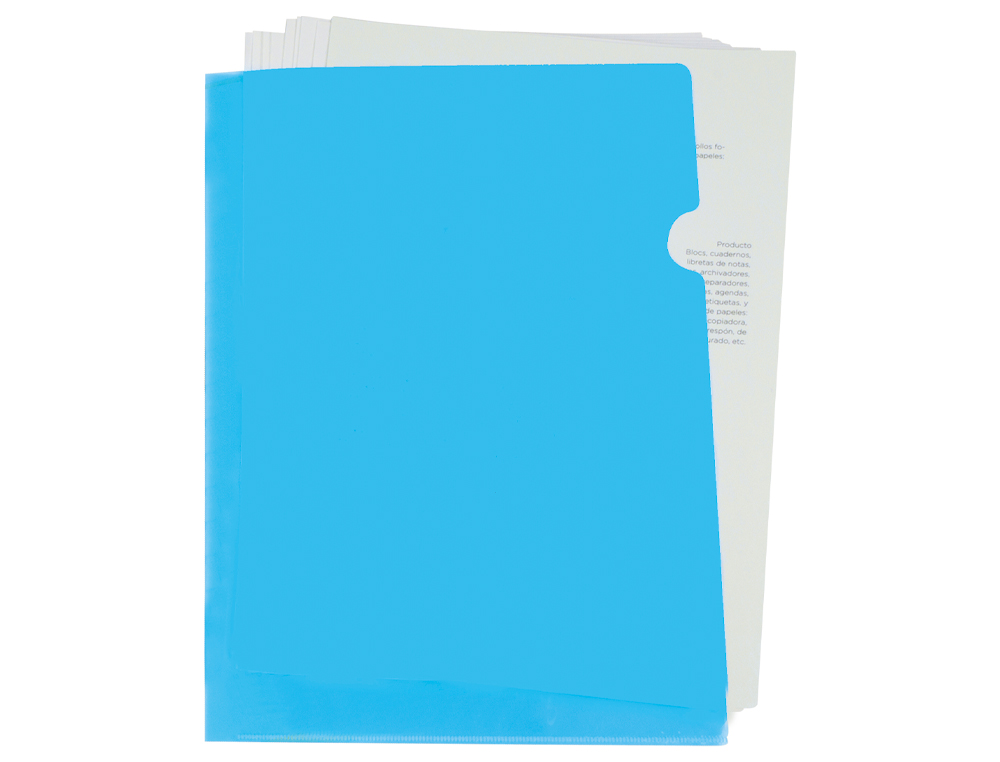 Bolsa Dossier, Cor Azul Celeste, Com Separador em Polipropileno - Liderpapel - 20 Folhas Dim. A4 (10 unidades) ( Imagem 4 de 8 ) - Preview