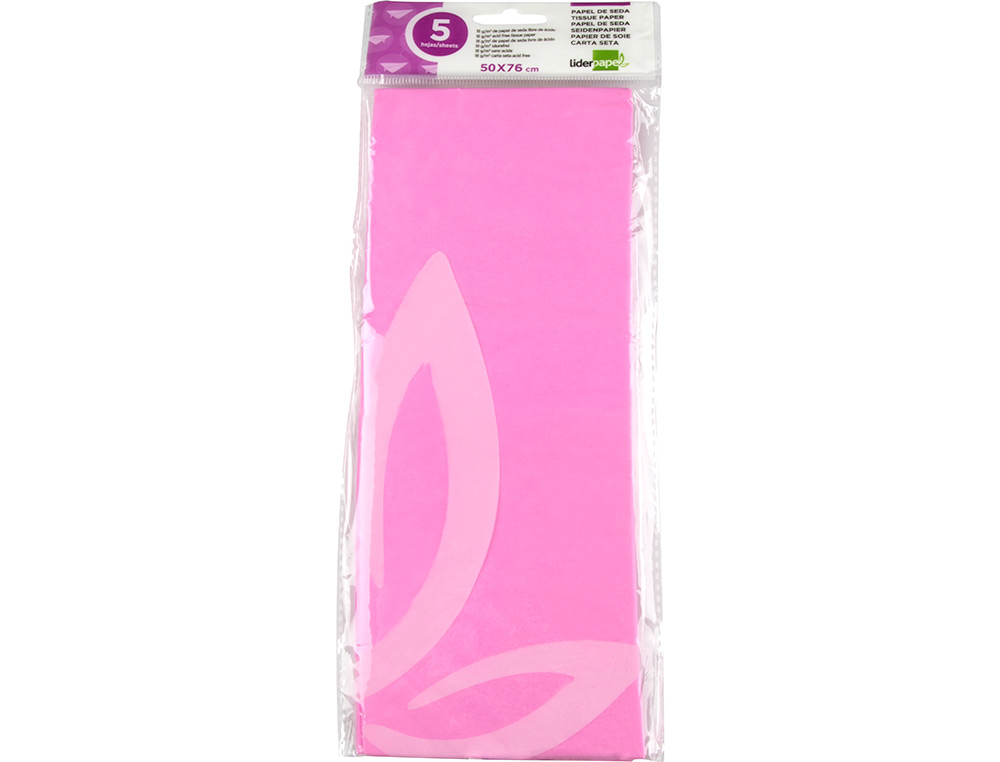 Papel Seda Liderpapel 52 x 76 cm 18 gr Rosa ( Imagem 4 de 10 ) - Preview