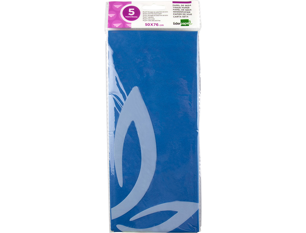 Papel seda liderpapel 52 x 76 cm 18 gr azul ( Imagem 4 de 10 ) - Preview