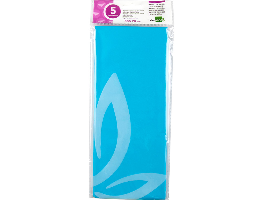 Papel seda liderpapel 52 x 76 cm 18 gr celeste ( Imagem 4 de 10 ) - Preview