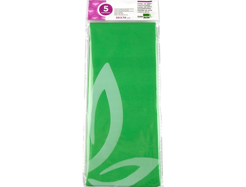 Papel seda liderpapel 52 x 76 cm 18 gr verde ( Imagem 3 de 10 ) - Preview
