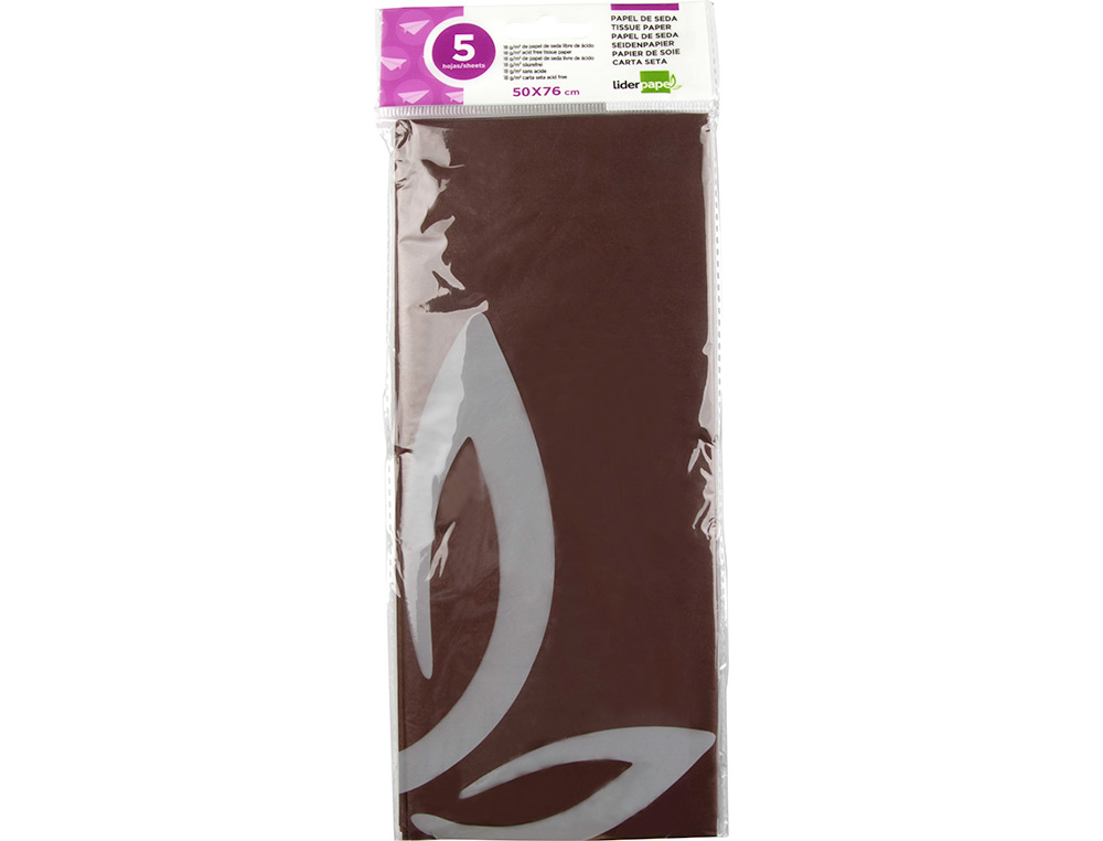 Papel seda liderpapel 52 x 76 cm 18 gr castanho ( Imagem 4 de 10 ) - Preview
