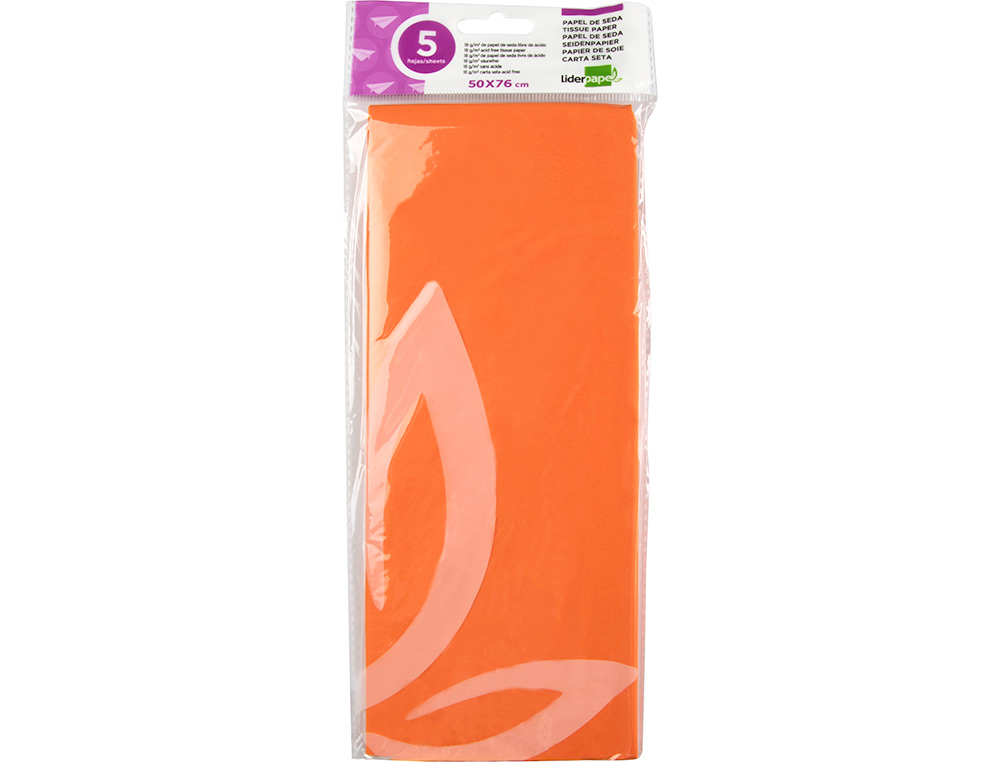 Papel seda liderpapel 52 x 76 cm 18 gr laranja ( Imagem 4 de 10 ) - Preview