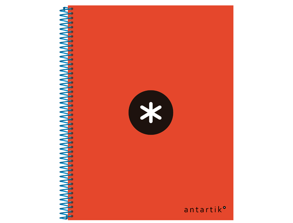 Caderno espiral liderpapel din a4 antartik capa forrada 120 f 100 gr liso com bandas de cores 4 furos cor vermelho ( Imagem 4 de 12 ) - Preview